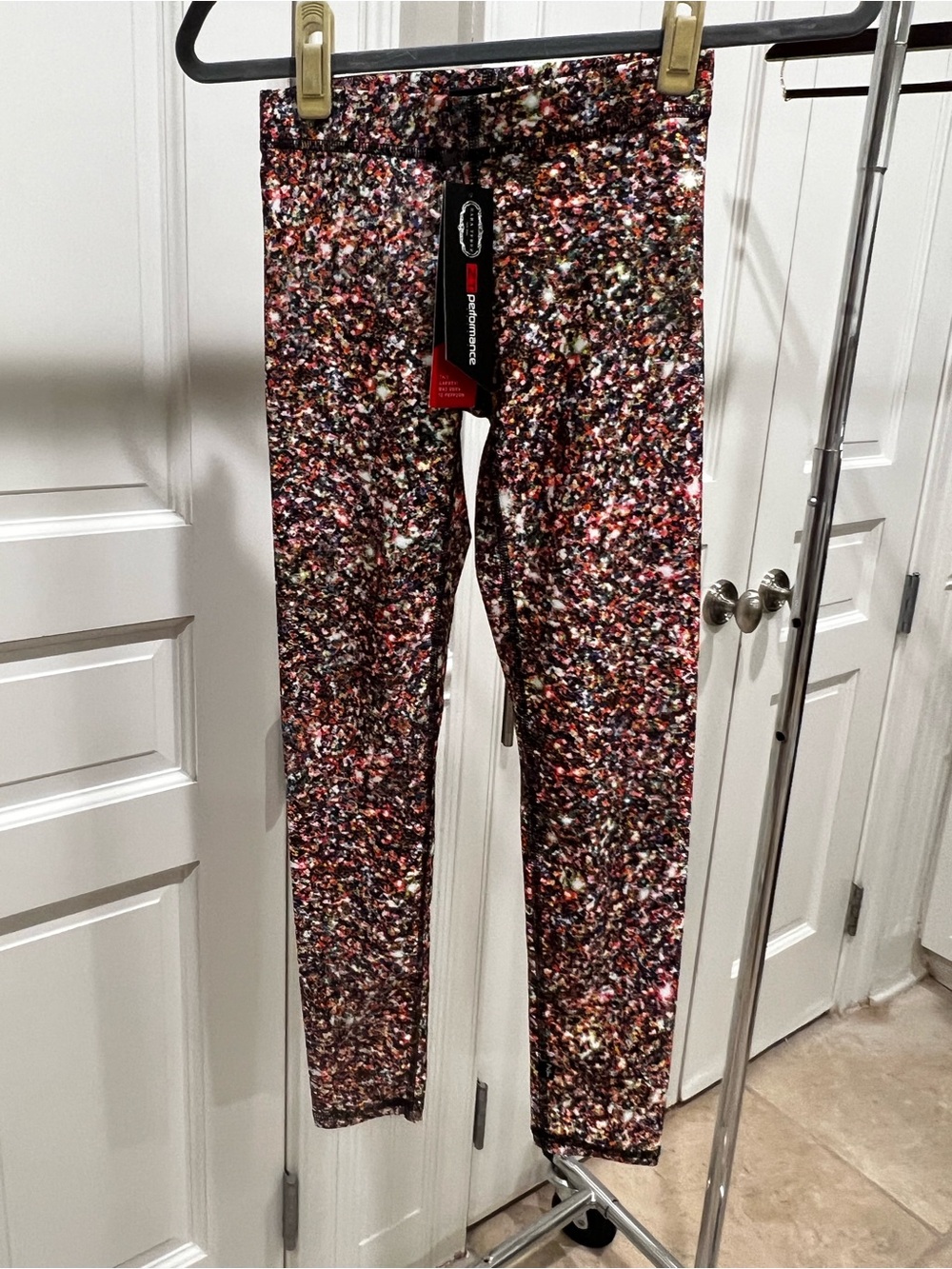 Zara Terez Black Multicolor Speckle Print Leggings